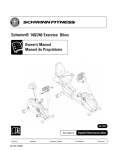 Schwinn 140 Exercise Bike User Manual