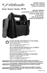 Schumacher IP-75 Automobile Battery Charger User Manual