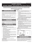 Schumacher 00-99-000656 Power Supply User Manual