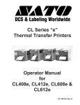 SATO 408e Printer User Manual