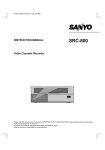 Sanyo SRC-800 VCR User Manual