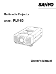 Sanyo PLV-60 Projector User Manual