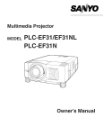 Sanyo PLC-EF31N Projector User Manual