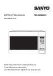 Sanyo EM-S8586V Microwave Oven User Manual