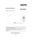 Sanyo EMS-8500S Microwave Oven User Manual