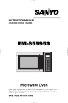 Sanyo EM-S5002W Microwave Oven User Manual