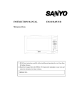 Sanyo EM-S156AB Microwave Oven User Manual