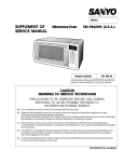 Sanyo EM-842WS Microwave Oven User Manual