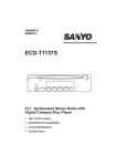 Sanyo ECD-T1137S CD Player User Manual