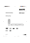 Sanyo DVD-SL33 DVD Player User Manual