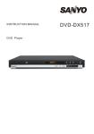 Sanyo DVD-DX517 DVD Player User Manual
