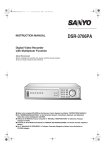 Sanyo dsr-3706pa DVR User Manual