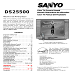 Sanyo DS25500 CRT Television User Manual