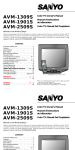 Sanyo AVM-1309S, AVM-1901S, AVM-2509S CRT Television User Manual