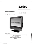 Sanyo AVL-2610 CRT Television User Manual