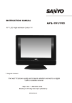 Sanyo AVL-191 Flat Panel Television User Manual