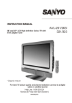 Sanyo 263 Flat Panel Television User Manual