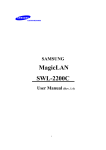 Samsung SWL-2200C Network Card User Manual