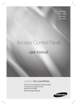 Samsung SSA-P400T Home Security System User Manual