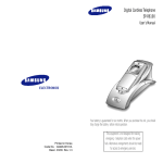 Samsung SP-R6100 Cordless Telephone User Manual