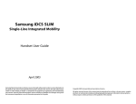 Samsung iDCS SLiM Telephone User Manual