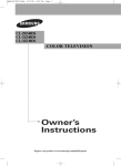 Samsung CL-29Z40DS, CL-32Z40DS, CL-32Z30DS CRT Television User Manual