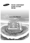 Samsung AH68-01018B Stereo System User Manual
