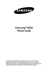 Samsung A820 Cordless Telephone User Manual