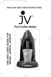 Salton JVPM1B Coffeemaker User Manual