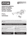 Ryobi RY42110 Blower User Manual