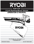 Ryobi RGBV3100 Blower User Manual