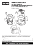 Ryobi R163K Router User Manual