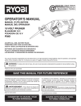 Ryobi P560 Pole Saw User Manual