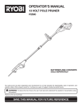 Ryobi P2500 Pole Saw User Manual