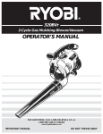Ryobi Outdoor 320BVr Blower User Manual