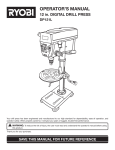 Ryobi DP121L Drill User Manual