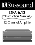Russound DPA-6.12 Stereo Amplifier User Manual