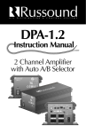 Russound DPA-1.2 Stereo Amplifier User Manual