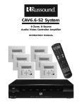 Russound CAV6.6-S2 Stereo Amplifier User Manual