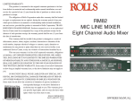 Rolls RM82 DJ Equipment User Manual