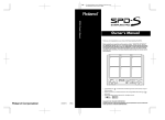 Roland SPD-S Musical Instrument User Manual