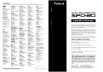 Roland SPD-20 Drums User Manual