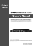 Roland S-MADI DJ Equipment User Manual