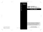 Roland KR107 Musical Instrument User Manual