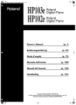 Roland HP102e Electronic Keyboard User Manual