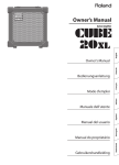 Roland CUBE 20XL Musical Instrument Amplifier User Manual