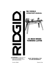 RIDGID WL1200LS1 Lathe User Manual