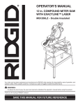 RIDGID MS1250LZ Saw User Manual