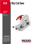 RIDGID Dry Cut Saw Saw User Manual