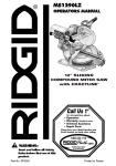 RIDGID AC1030 Saw User Manual